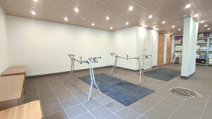 60m2 maintenance room for ski teams and bicycles at the accomodation.